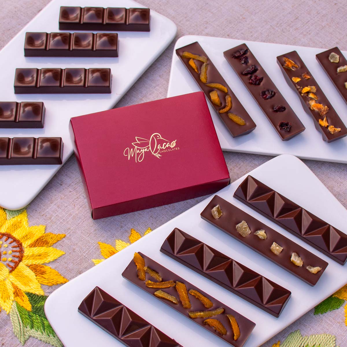 Z CAJA DE BARRAS DE CHOCOLATE BAJAS EN AZÚCAR