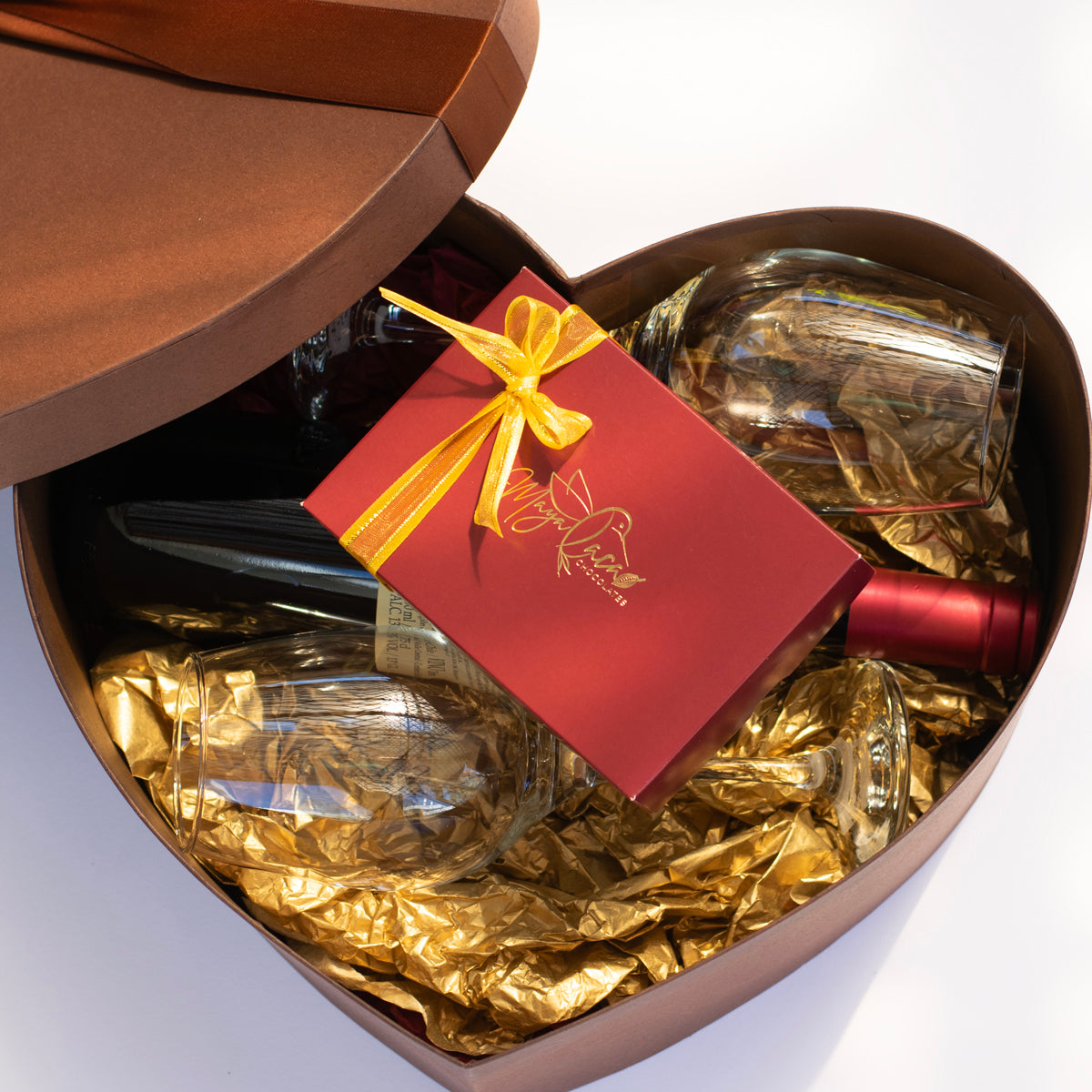 Z CAJA CORAZÓN VINO Y CHOCOLATES